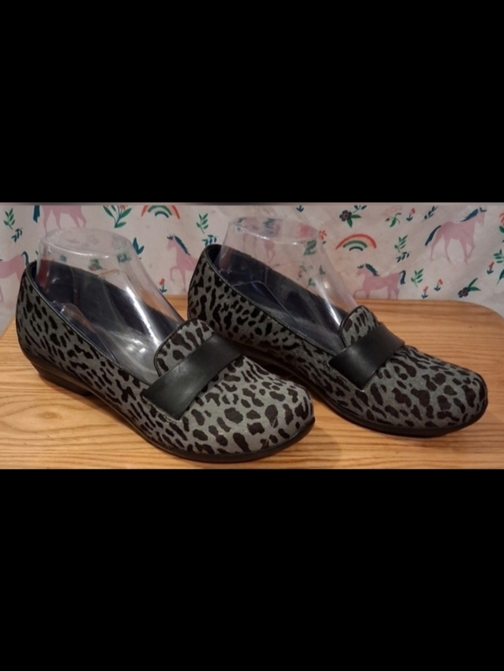 NWOT Dansko Oskana Grey Leopard Business Casual Ortho Comfy Loafer Shoe SZ 7.5